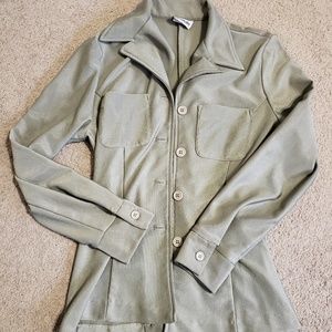 Buttoned up blazer coat